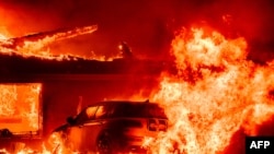 Vatra guta kuću i auto u kvartu Altadena (Foto: JOSH EDELSON/AFP)