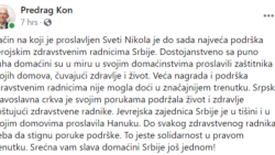 Status Predraga Kona na Fejsbuku