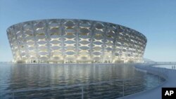 360 Architecture rendering of Basra Sports City Football Stadium in Iraq