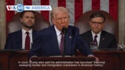 VOA60 America - Trump declares ‘America is back’, defends his policies in address to Congress