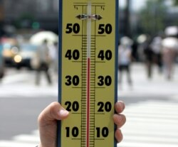 Thermometer merkuri pada 20 Juli 2004. (Foto: Reuters)