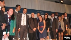 Egyptian and American Gabr Fellows starting a five-city tour in the U.S., , Washington, Oct. 30, 2013 (M. ElShinnawi/VOA). 