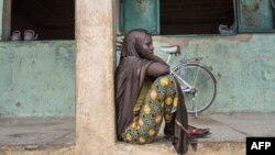 Une jeune déplacée nigériane dans un camp de Gwoza, Nigeria, le 1er aout 2017