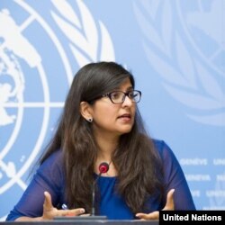Ravina Shamdasani, , juru bicara kantor Komisaris Tinggi PBB untuk hak asasi manusia (OCHCR).
