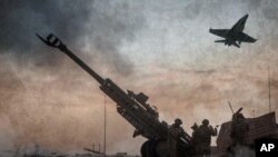 Koalisi pimpinan AS melakukan serangan artileri dan serangan udara terhadap sasaran militan ISIS di Suriah. 