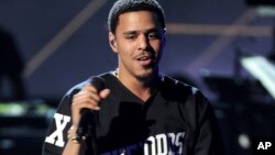 J. Cole performs onstage at the BET Awards at the Nokia Theater, June 30, 2013, in Los Angeles.