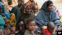 ARSIP – Wanita dan anak-anak Somalia duduk di bawah sebatang pohon di kamp pengungsi di Dolo, Somalia sambil menunggu pembagian jatah makanan.