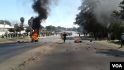 Some parts of Bulawayo were inaccessible as protesters blocked roads using tyres, stones and anything they could lay their hands on.