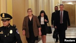 រូបឯកសារ៖ អ្នកស្រី Catherine Croft ជា​អ្នកជំនាញខាង​កិច្ចការ​ប្រទេសអ៊ុយក្រែន​នៅក្នុង​ក្រុមប្រឹក្សា​សន្តិសុខ​ជាតិ​នៅ​ឯសេតវិមាន។ 