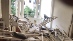 Stan reporterke Glasa Amerike Ančal Vohre oštećen je u eksploziji u Bejrutu, 4. avgusta 2020.