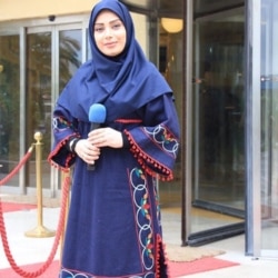 Saba Fatemeh Rad, born in 1981 in Rasht, began her career as writer for radio at Gilan province and later became a TV director and producer. She was the main TV host of “We Return Home” show for Channel 5 until she resigned in January 2020. Source: Social media