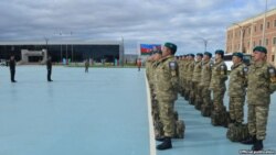 Arxiv fotosu - Azərbaycan Ordusunun bir qrup sülhməramlısı rotasiya qaydasında Əfqanıstana yola salınıb, 2018.