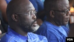 George Weah, candidat à la présidence du Liberia.