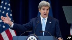 Menteri Luar Negeri Amerika Serikat, John Kerry di Washington DC (28/12).