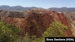 In this photo taken on Dec. 11, 2024, shows ore being pile at the site of Sino Africa's mining n the Mutasa District of Manicaland, Zimbabwe, Dec. 11, 2024.