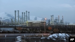 FILE - This Jan. 15, 2011, photo shows the heavy water nuclear facility near Arak, Iran.