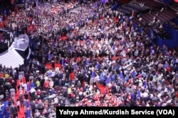 Republican National Convention delegates cast their votes during the roll-call vote for the Republican presidential nomination on the second day of the Republican National Convention in Cleveland, July 19, 2016.