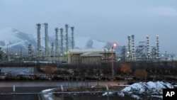 FILE - This Jan. 15, 2011 file photo shows the heavy water nuclear facility near Arak, Iran.