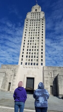 Rebecca L. and Toni V. came to the Lousiana State Capitol Building in Baton Rouge on January 20, 2021 to have their voices heard on an historic day for the country.