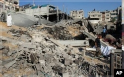 Attaque israélienne, le 25 août 2011, contre un club sportif du Jihad islamique à Beit Lahiya, au nord de Gaza