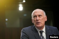 Director of National Intelligence Dan Coats testifies to the Senate Intelligence Committee hearing about "worldwide threats" on Capitol Hill in Washington, U.S., Jan. 29, 2019.