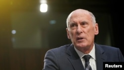 FILE - Director of National Intelligence Dan Coats testifies before the Senate Intelligence Committee on Capitol Hill in Washington, Jan. 29, 2019. 
