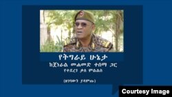 የትግራይ ሁኔታ - ከጀነራል መሐመድ ተሰማ ጋር የተደረገ ቃለ ምልልስ/ፎቶ ከኢትዮጵያ ዜና አገልግሎት ቲቪ ስክሪን ቅጂ