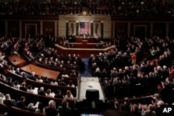 President Donald Trump addresses a joint session of Congress on Capitol Hill in Washington, Tuesday, Feb. 28, 2017. (AP Photo/Alex Brandon)