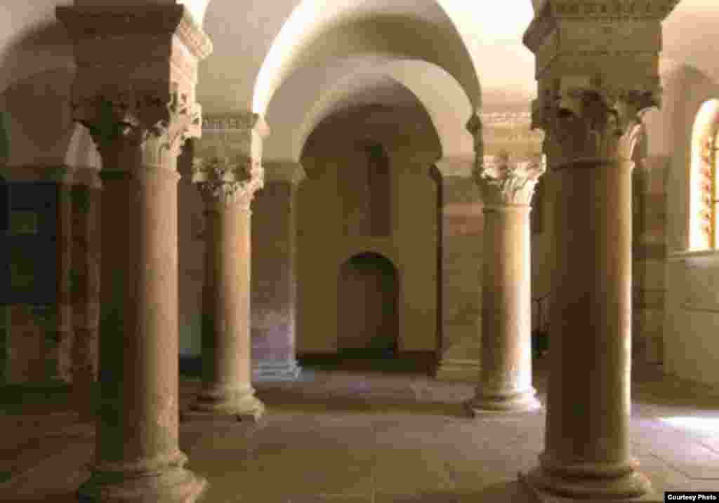 Carolingian Westwork and Civitas Corvey are located along the Weser River on the outskirts of Höxter, Germany, where they were erected between 822 and 885 A.D. in a largely preserved rural setting. (UNESCO)