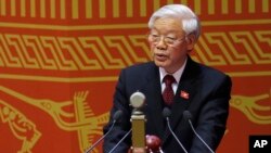 Nguyen Phu Trong, general secretary of the Communist Party of Vietnam, delivers a speech during the opening ceremony of the Communist Party of Vietnam's 12th Congress in Hanoi, Vietnam, Jan. 21, 2016. 