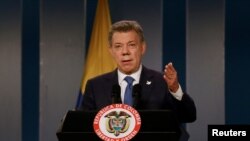 Kolumbijski predsednik Huam Manuel Santos (REUTERS/John Vizcaino)