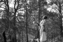 "Vision quest of Leonard Crow Dog." 1967 photo by Richard Erdoes taken on the Rosebud Reservation in S.D. © Yale University