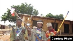 Anti-Balaka youths in Bouguere, 300 km west of the capital where all Muslims were killed