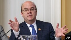 FILE - Rep. Jim McGovern, D-Mass., speaks on Capitol Hill in Washington, May 7, 2014. McGovern is calling for a new U.S. policy on Tibet.