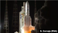 The ESA-JAXA BepiColombo mission to Mercury lifts off from Europe’s Spaceport in Kourou, French Guiana, October 20, 2018. (Photo Credit: ESA/S. Corvaja)