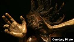 A sculpture of Homo floresiensis at the National Museum of Natural History in Washington, DC.