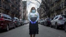 Tiffany Pinckney poses for a portrait in the Harlem neighborhood of New York on April 1, 2020.