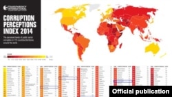 Transparency International merilis Indeks Persepsi Korupsi tahun 2014, Rabu (3/12).