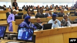 Une vue des délégués à la conférence de Bruxelles