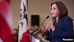 Kamala Harris, la dernière élue américaine à déclarer sa candidature à la présidentielle de 2020, Des Moines, Iowa, le 22 octobre 2018.