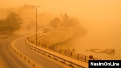 عکسی از یکی از روزهای پر از گرد و غبار و آلودگی هوا در اهواز