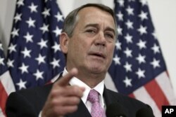 FILE - Former House Speaker John Boehner.