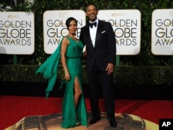 Jada Pinkett-Smith and Will Smith arrive at the 73rd Golden Globe Awards