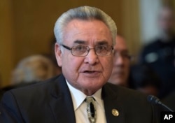 Jefferson Keel, Chickasaw, President of the National Congress of American Indians, seen here testifying before the Senate Indian Affairs Committee on Capitol Hill in Washington, Wednesday, March 8, 2017, during a hearing on priorities for the Trump admini