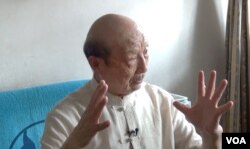 任世淦接受林森采访（VOA视频截图）