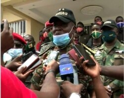 General Nka Valere, commander of Cameroon's troops fighting separatists in Cameroon's English-speaking Northwest region, Apr. 19, 2021. (Moki Edwin Kindzeka/VOA)