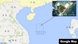 永兴岛（伍迪岛）在南中国海的位置图。