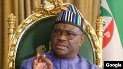 Gwamna Nyesom Ezenwo Wike na jihar Ribas.