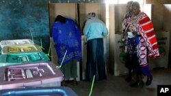 Ballot boxes in Kajiado West, some 60 kilometers (37 miles) from Nairobi.