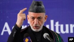 FILE - Afghan President Hamid Karzai.